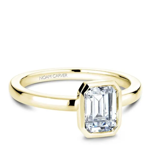 14K YG Bezel Set Center Solitaire Engagement Ring Image 3 The Ring Austin Round Rock, TX