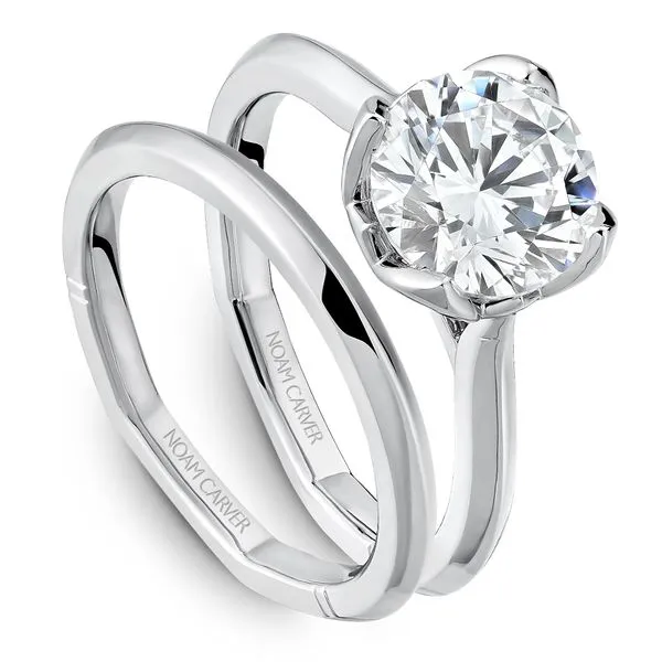 14K WG Flower Head Euro Shank Solitaire Engagement Ring Image 2 The Ring Austin Round Rock, TX