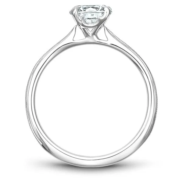 14K WG Cathedral 4 Prong Mil Grain Center Solitaire Engagement Ring Image 3 The Ring Austin Round Rock, TX