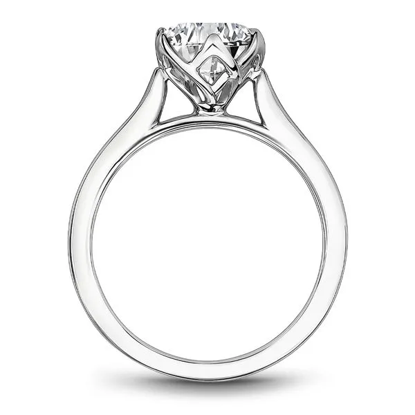 14K WG 6 Prong Flower Head Solitaire Engagement Ring Image 3 The Ring Austin Round Rock, TX