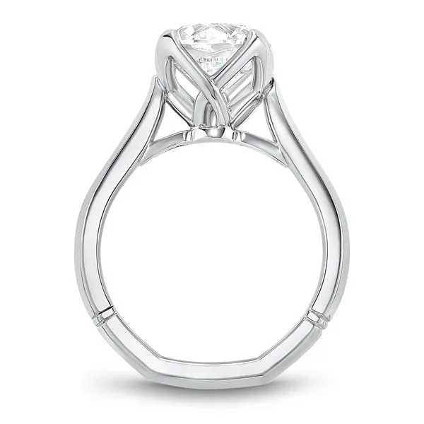 14K WG Cathedral Tulip Head Solitaire Engagement Ring Image 3 The Ring Austin Round Rock, TX