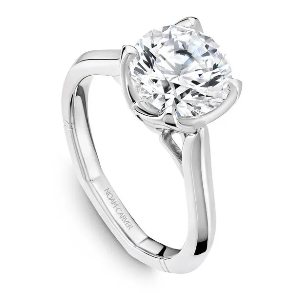 14K WG Cathedral Tulip Head Solitaire Engagement Ring The Ring Austin Round Rock, TX