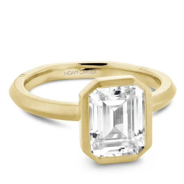 14K YG Bezel Knife Edge With Matte Finish And Euro Shank Solitaire Engagement Ring Image 2 The Ring Austin Round Rock, TX