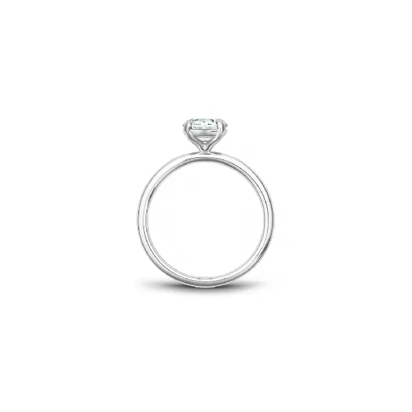 14K WG Round Shank Basket Head Solitaire Engagement Ring Image 3 The Ring Austin Round Rock, TX