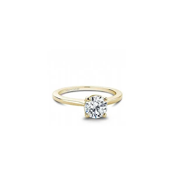 14K YG Tapered Thin Cathedral Style Solitaire Engagement Ring Image 3 The Ring Austin Round Rock, TX