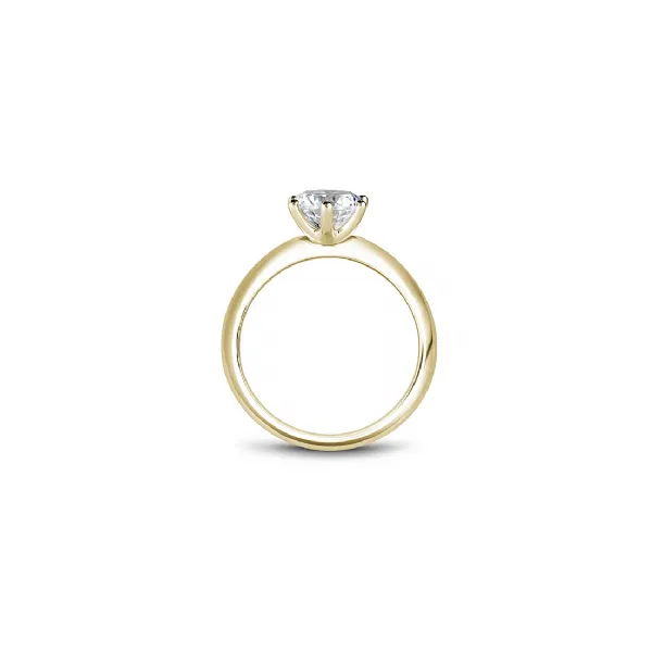 14K YG Prong Knife Edge Shank Solitaire Engagement Ring The