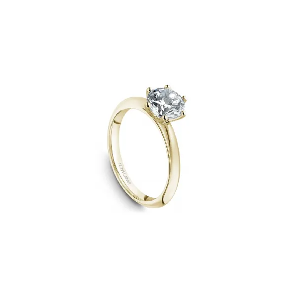 14K YG 6 Prong Knife Edge Shank Solitaire Engagement Ring The Ring Austin Round Rock, TX