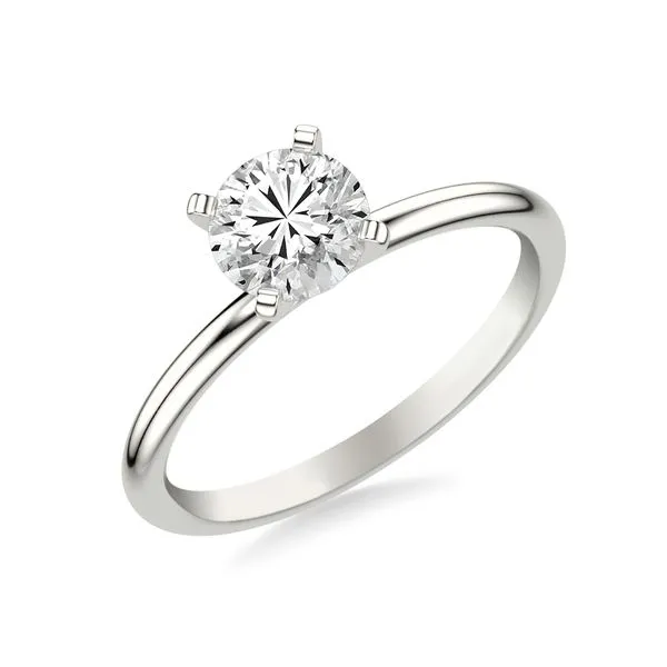 14K WG Polished Simple Solitaire Engagement Ring The Ring Austin Round Rock, TX