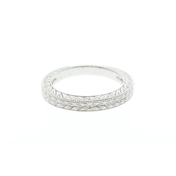14K WG Leaf Pattern Band The Ring Austin Round Rock, TX