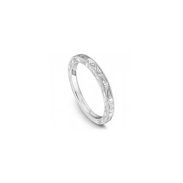 14k WG Mil Grain, Engraved Wedding Band The Ring Austin Round Rock, TX