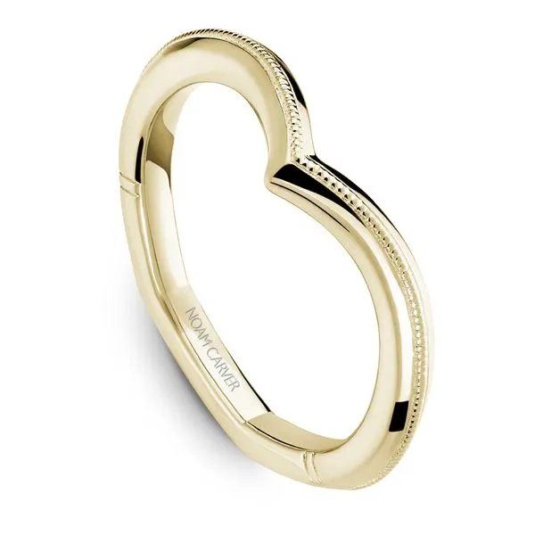 14K YG  Chevron Mil Grain Center, Euro Shank Wedding Band The Ring Austin Round Rock, TX