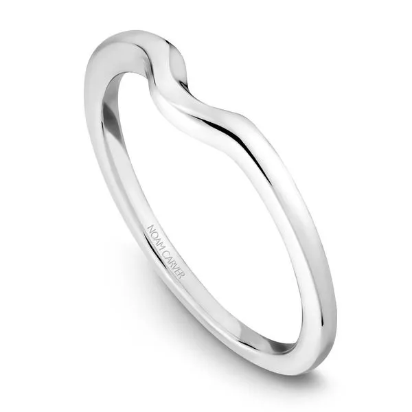 14K WG Polished Curved Wedding Band The Ring Austin Round Rock, TX
