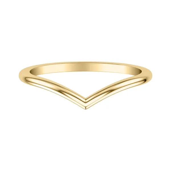 14K YG Polished Polished Chevron Contour Wedding Band Image 2 The Ring Austin Round Rock, TX