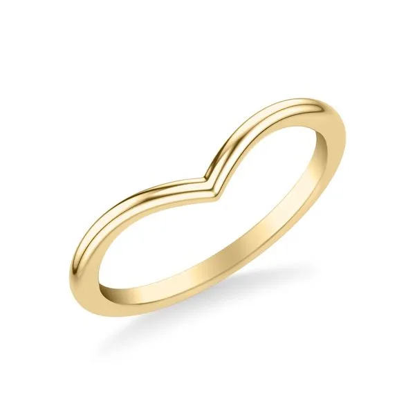 14K YG Polished Polished Chevron Contour Wedding Band The Ring Austin Round Rock, TX