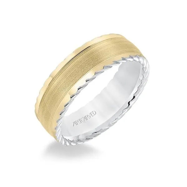 White and Yellow Gold Serrated Finish w/Rope Edge The Ring Austin Round Rock, TX