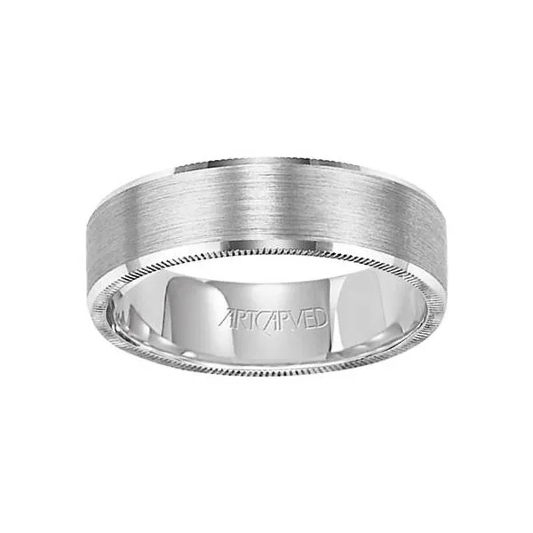 Satin Finish Band with Detailed Edge The Ring Austin Round Rock, TX
