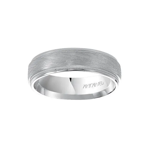 14K White Gold Band with Crystalline Finish The Ring Austin Round Rock, TX