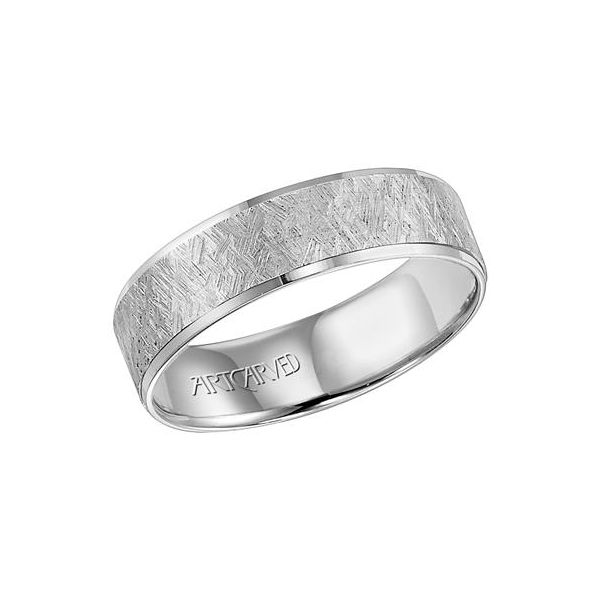 14k White Gold Hammered Band The Ring Austin Round Rock, TX