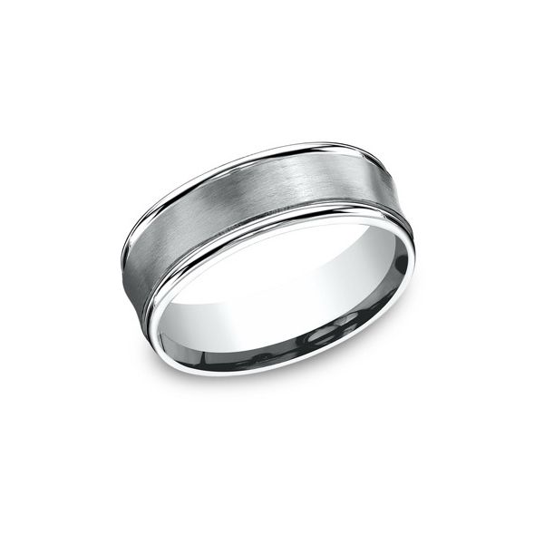 Satin 7.5mm Long Concave Mens Band The Ring Austin Round Rock, TX