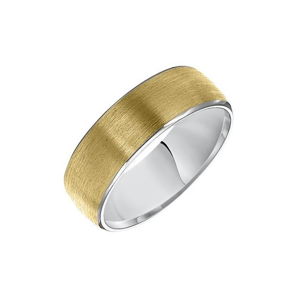 14K YG/WG Two Tone Comfort Fit, Satin finish Wedding Band The Ring Austin Round Rock, TX