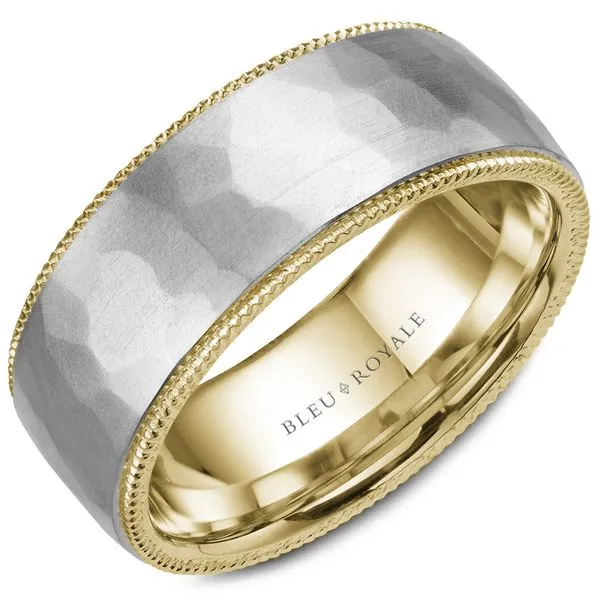 14K W/Y Frosted Hammer Center And High Polished Edges The Ring Austin Round Rock, TX
