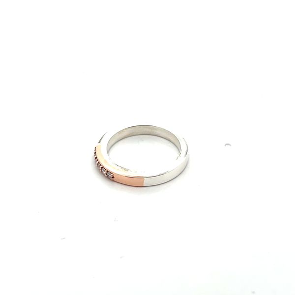 925 Sterling Silver and 14K Rose Gold Mined Diamond Pave Ring Image 2 The Ring Austin Round Rock, TX