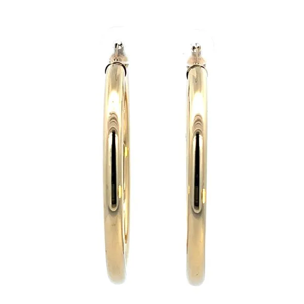 10K YG 50x4mm Hollow Hoop Earrings Image 2 The Ring Austin Round Rock, TX