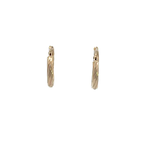 14K YG Twisted Hollow Hoop Earrings Image 2 The Ring Austin Round Rock, TX