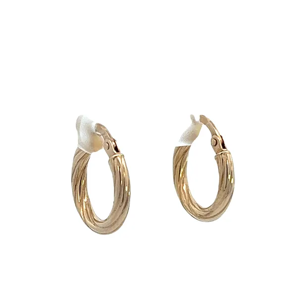 14K YG Twisted Hollow Hoop Earrings The Ring Austin Round Rock, TX