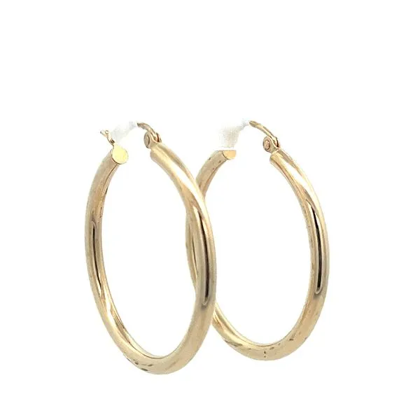 14K YG Hollow Hoop Earrings The Ring Austin Round Rock, TX