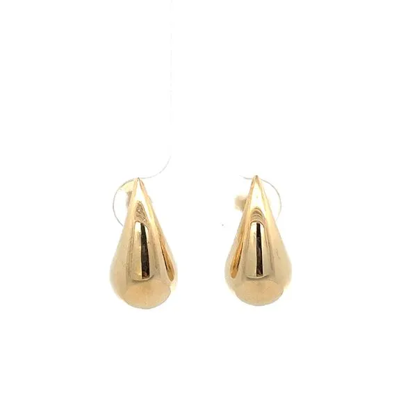 14K YG Hollow Drop Stud Earrings The Ring Austin Round Rock, TX