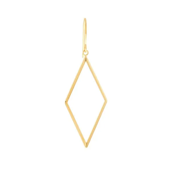 14K YG Kite Shaped Polished Wire S-Hook Earrings Image 2 The Ring Austin Round Rock, TX