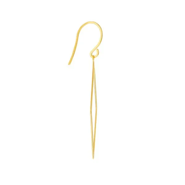 14K YG Kite Shaped Polished Wire S-Hook Earrings Image 3 The Ring Austin Round Rock, TX