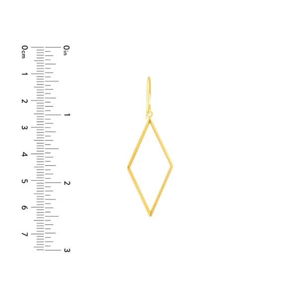 14K YG Kite Shaped Polished Wire S-Hook Earrings Image 4 The Ring Austin Round Rock, TX