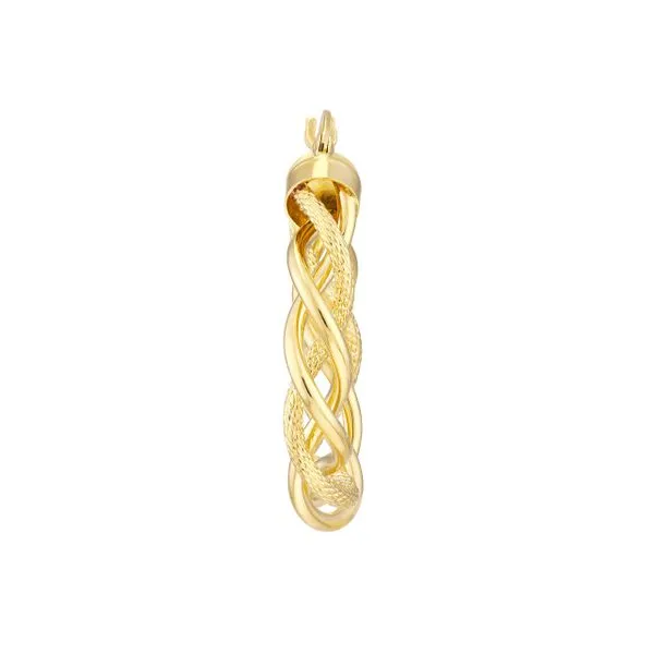 14K YG Braided Twist Hoop Earrings Image 2 The Ring Austin Round Rock, TX