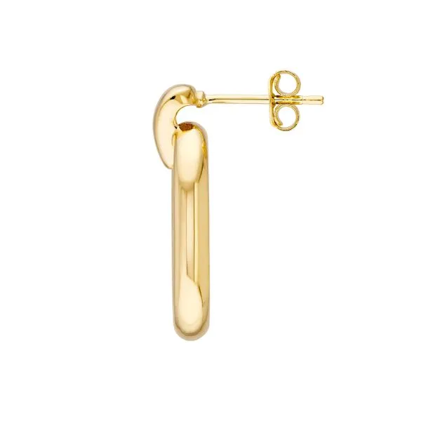 14K YG Oval Dangle Door Knocker Hoop Earrings Image 3 The Ring Austin Round Rock, TX
