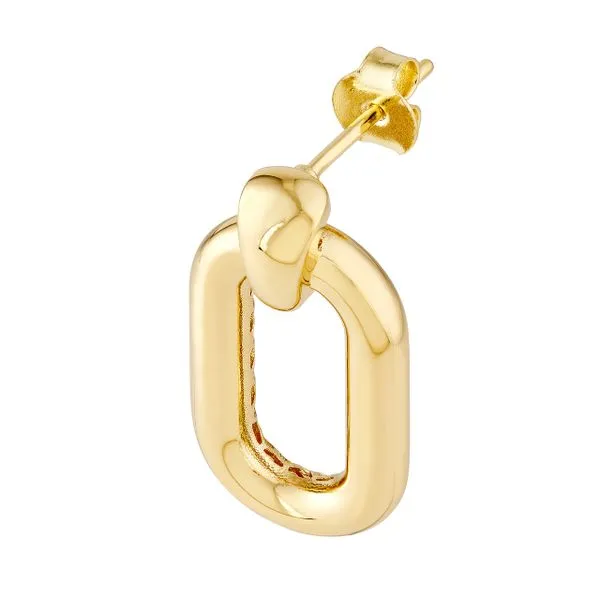 14K YG Oval Dangle Door Knocker Hoop Earrings Image 4 The Ring Austin Round Rock, TX