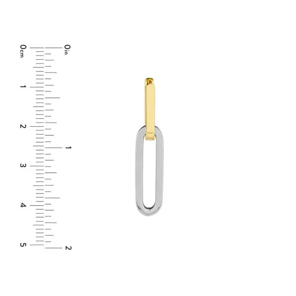 14K YG/WG Paper Clip Hoop Earrings Image 4 The Ring Austin Round Rock, TX