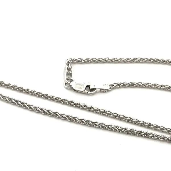 14K WG Braided Rope Chain With Lobster Clasp Necklace 30'' Image 2 The Ring Austin Round Rock, TX
