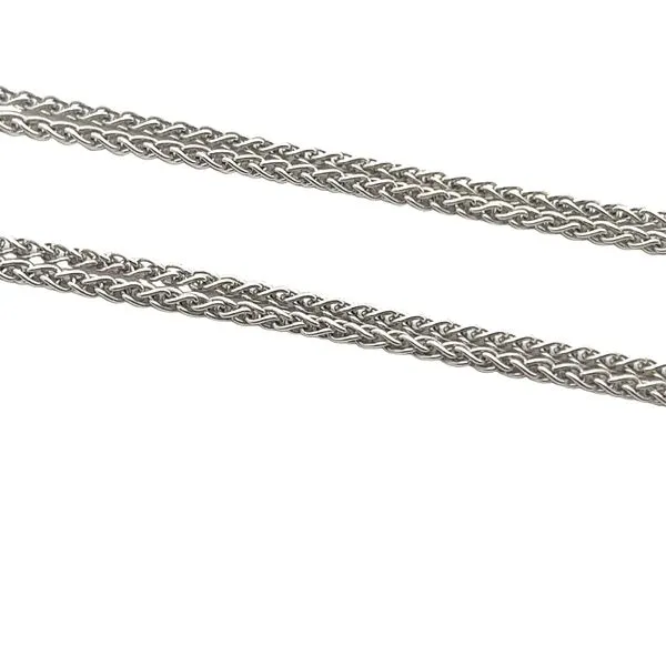 14K WG Braided Rope Chain With Lobster Clasp Necklace 30'' The Ring Austin Round Rock, TX