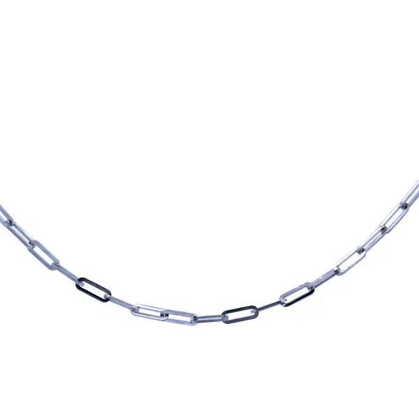 14K White Gold Paper Clip Chain 18.5'' The Ring Austin Round Rock, TX