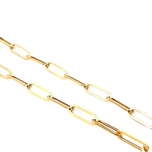 14K YG Solid Paperclip Chain With Lobster Clasp 20'' Image 4 The Ring Austin Round Rock, TX