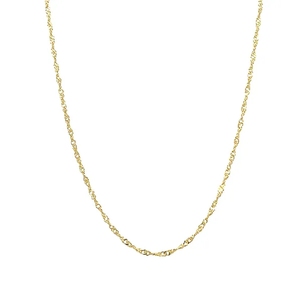 14K YG 1mm Rope Chain With Spring Ring Clasp 16'' The Ring Austin Round Rock, TX