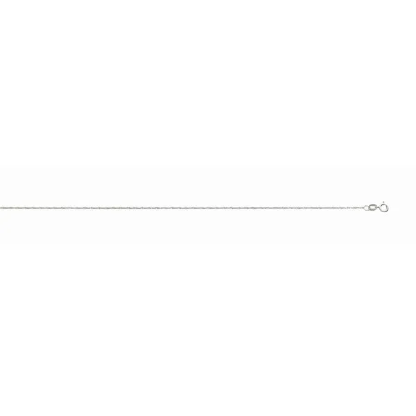1.00mm 14K WG Singapore Chain with Spring Ring Clasp 18'' The Ring Austin Round Rock, TX