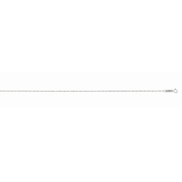1.20mm 14K WG Singapore chain With Lobster Clasp 18'' The Ring Austin Round Rock, TX