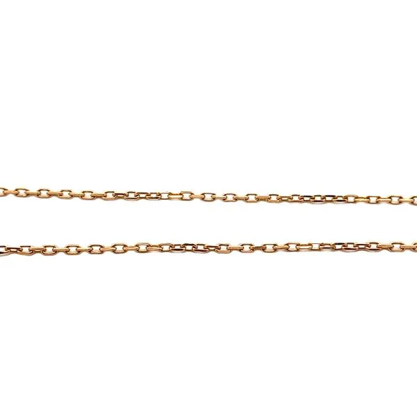 21K YG Diamond Cut Cable Chain Anklet 1.20mm  9''-11'' Image 2 The Ring Austin Round Rock, TX