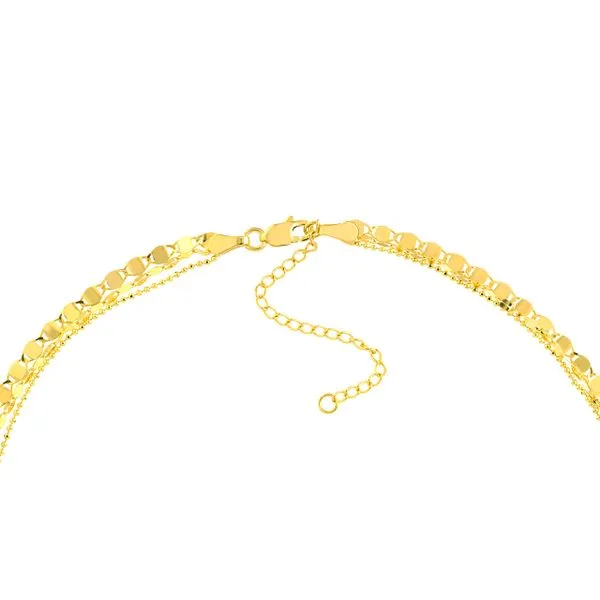 14K YG Valentino Bead Triple Strand Necklace Adjustable Image 4 The Ring Austin Round Rock, TX