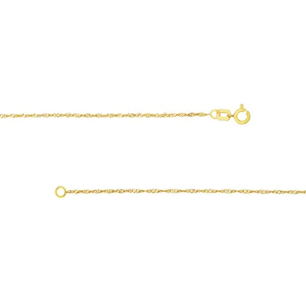 10K YG 1.15mm Singapore Chain With Spring Ring Clasp 18'' Image 4 The Ring Austin Round Rock, TX