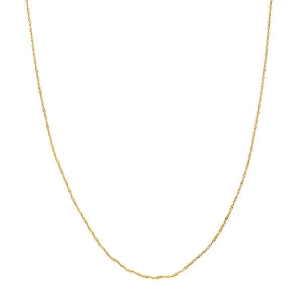 10K YG 1.15mm Singapore Chain With Spring Ring Clasp 18'' The Ring Austin Round Rock, TX