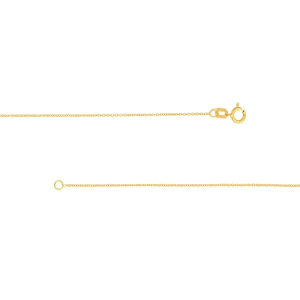 14K YG 1.05mm Open Cable Chain With Spring Ring Clasp 20'' Image 4 The Ring Austin Round Rock, TX